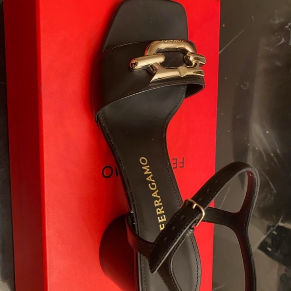 Salvatore Ferragamo Priscilla Black Heeled Sandals - Picture 2 of 4